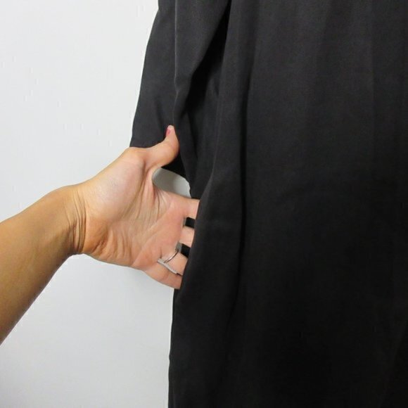 Michael Stars Tencel Long-Sleeve V-Neck Swing Dress sz M - Picture 3 of 6